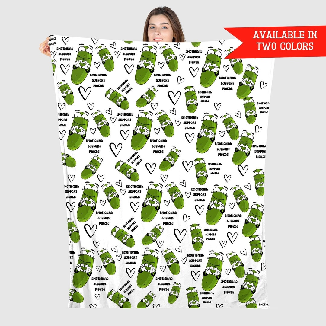 Emotional Support Pickle Blanket Comfy Pickle Blanket Funny Etsy