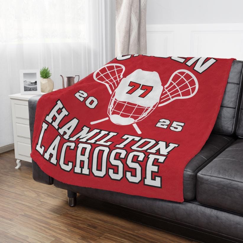 Discover Custom Lacrosse Blanket, Personalized Lacrosse Gift Fleece Blanket