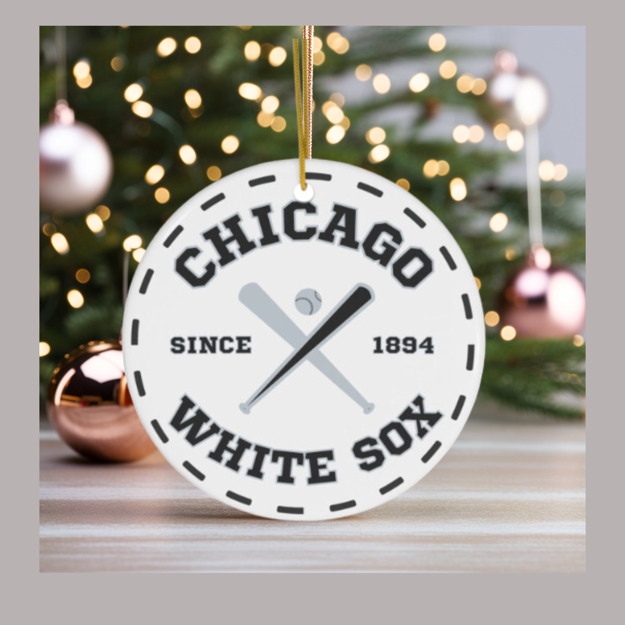 Chicago White Sox Christmas Ornament - Ceramic Ornament - Pullama
