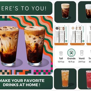starbucks drink recipe cards