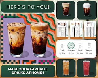 Starbucks - Authentic Recipe Cards | DIY Coffee & Tea Drinks | Home Barista Guide to Frappuccinos|Lattes|Fontana|Macchiato and More