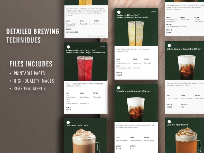 Starbucks Barista Recipe Book: DIY Authentic Coffee & Beverage Guide Home Barista Seasonal Classic Starbucks Recipes 2022 Revised image 3