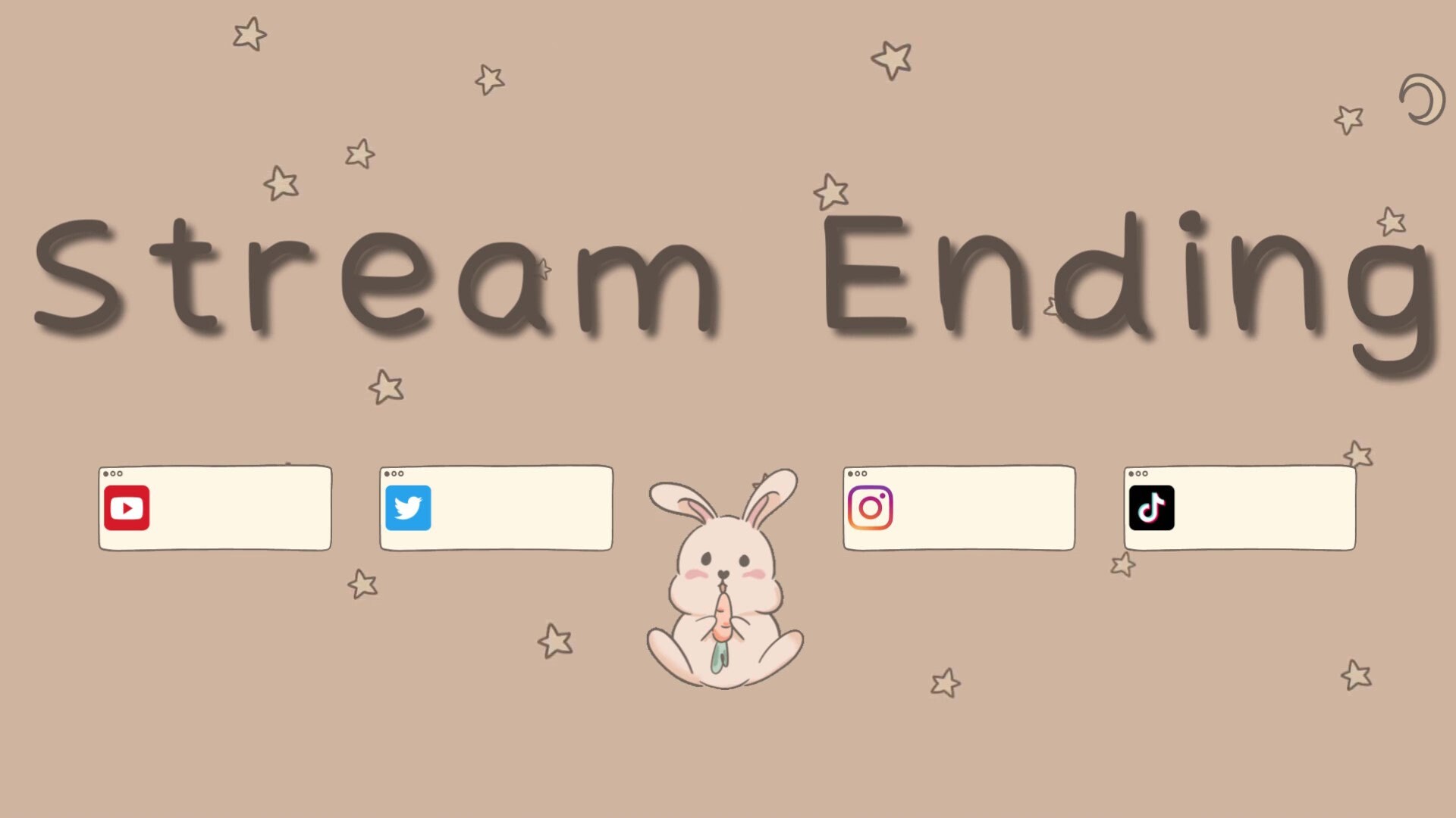 Cute Animated Stream Overlay Pack Comfy Bunny Stream Bundle Twitch ...