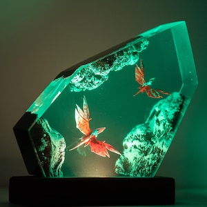 Dragon couple Resin Night Lights - Lighting Home Decor, Birthday Gifts, dragon ikran resin lamp, avatar 2