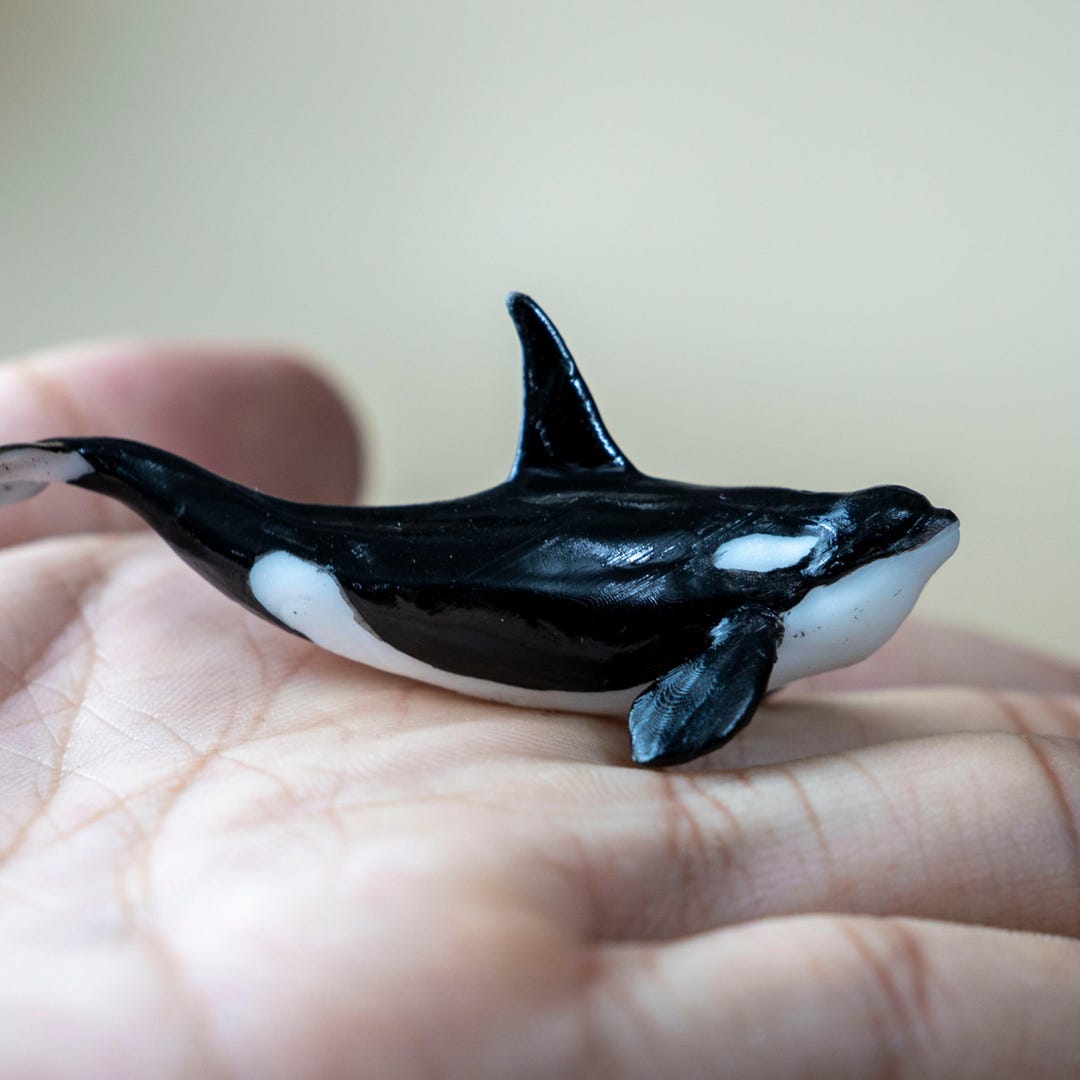 Handcrafted Orca Model Unique Decorative Figurine, Dollhouse