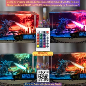 Godzilla monster resin night light