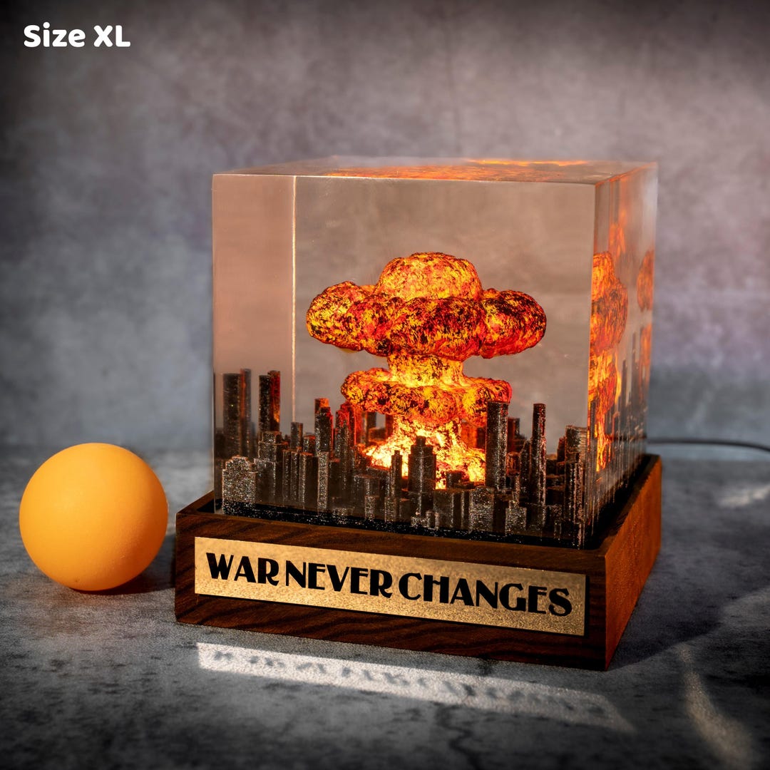 Explosion Bomb Resin Lamp Fallout 4 Nuke Lamp, Atomic Bomb Lamp