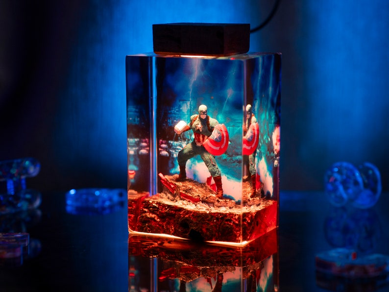 Captain America resin night light, the avengers lamp