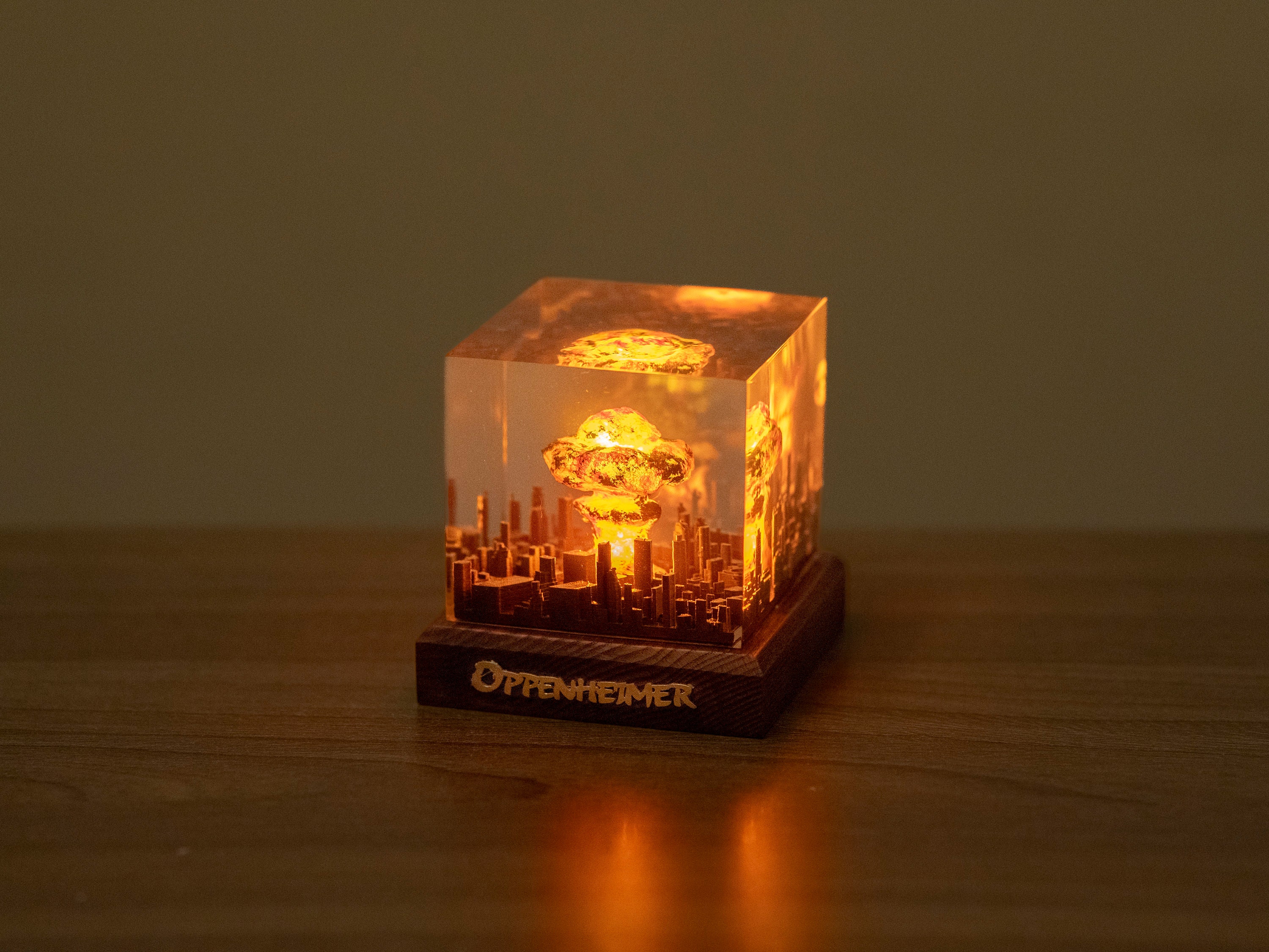 Explosion Bomb Resin Lamp Fallout 4 Nuke lamp,  Atomic bomb lamp diorama, Mushroom Cloud Lamp