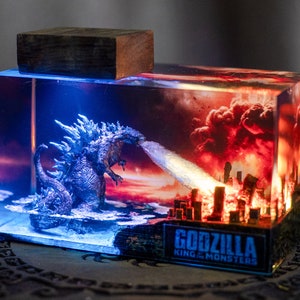 Godzilla monster resin night light