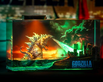 Luz de noche de resina King Monster: diorama de resina hecho a mano,  regalos para juegos, decoración de sala de juegos para él, regalo de  regreso a