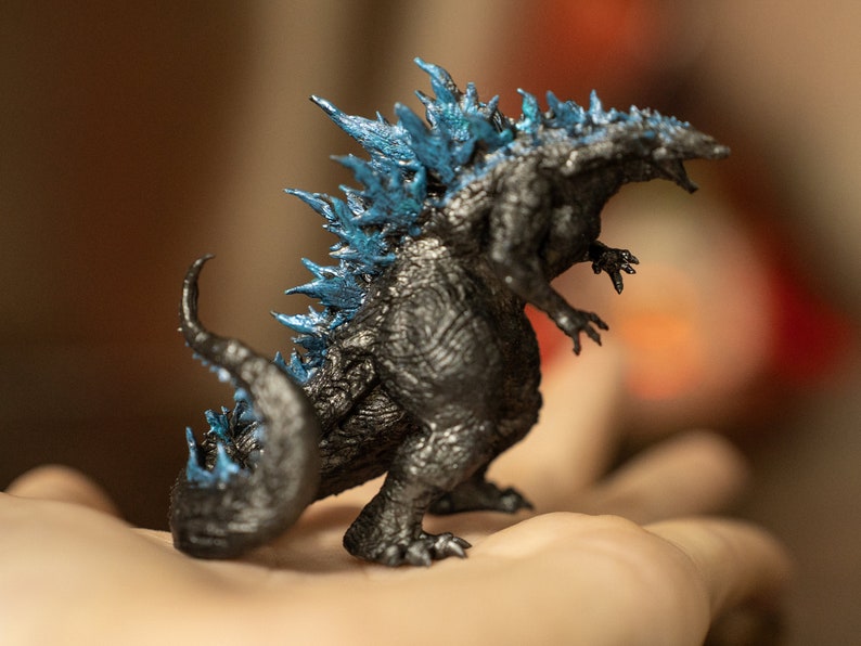 Dios.zilla. noche de luz de resina monstruo Diorama Monster-KingOTMonsters, diorama resina epoxi, regalos hechos a mano, decoración del hogar 3d model 1