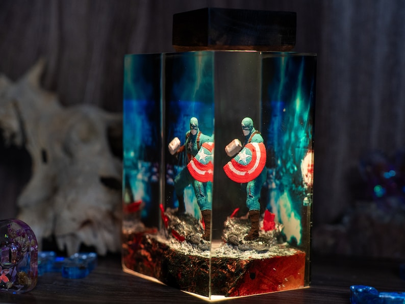 Captain America resin night light, the avengers lamp