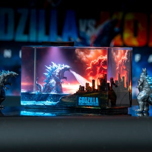 Godzilla monster resin night light - Diorama Monster