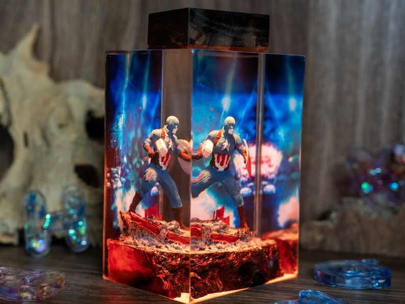 Captain America resin night light, the avengers lamp