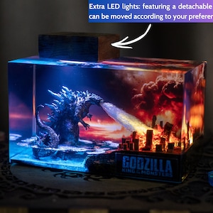 Godzilla monster resin night light