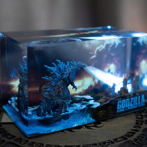 Godzilla monster resin night light