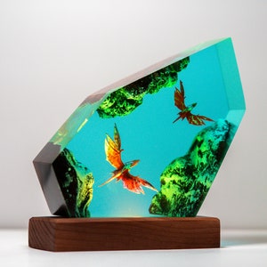 Dragon ikran resin night light, dragons gift- Lighting Home Decor, Unique Birthday Gifts for her, gift for kids