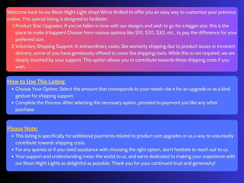 Flexible Payment Listing for Product Upgrades & Voluntary Shipping Support image 2