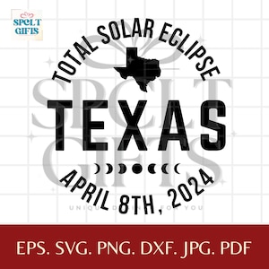 Solar eclipse 2024 Texas, total solar eclipse Svg, 2024, total solar eclipse 2024 Png,  Lunar Eclipse Viewing Astronomy Gift, Family Eclipse