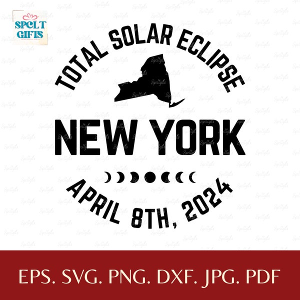 Eclipse solar 2024 Nueva York, eclipse solar total Svg, eclipse solar total 2024 Png, eclipse lunar viendo regalo de astronomía, eclipse familiar
