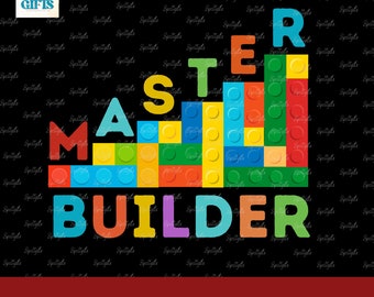 Master Builder, Block Building Svg, Building Brick Svg, Funny Brick Svg ...