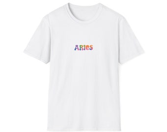 Aries Zodiac T-Shirt, Colorful Astrology Tee