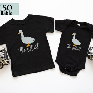 Silly Goose Shirt, Cute Trendy Baby Tee, Dad's Silly Goose, 6M-24M image 7