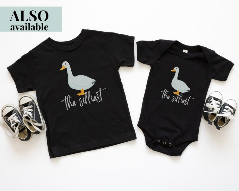 Silly Goose Shirt, Cute Trendy Baby Tee, Dad's Silly Goose, 6M-24M image 7