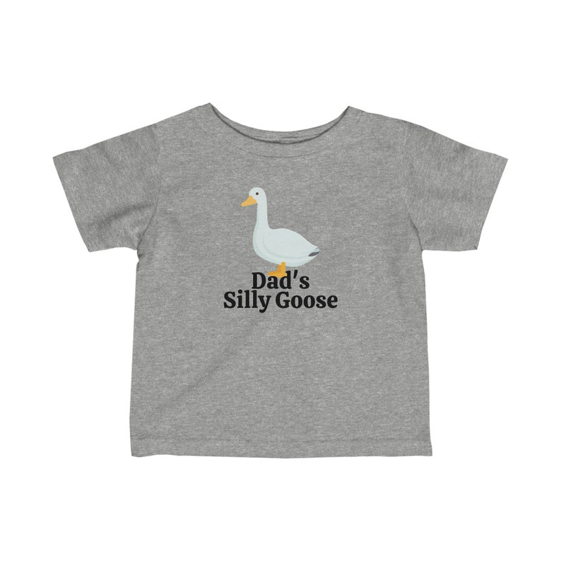 Silly Goose Shirt, Cute Trendy Baby Tee, Dad's Silly Goose, 6M-24M image 9