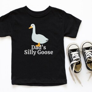 Silly Goose Shirt, Cute Trendy Baby Tee, Dad's Silly Goose, 6M-24M image 2