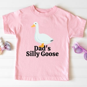 Silly Goose Shirt, Cute Trendy Baby Tee, Dad's Silly Goose, 6M-24M image 3