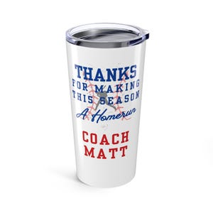 Softball-Trainer-Geschenk, Baseball-Trainer-Geschenk, 20-Unzen-isolierte Kaffeetasse, individuelles Trinkgeschirr, personalisiertes Teamgeschenk, Saisonende-Geschenk, Weihnachten