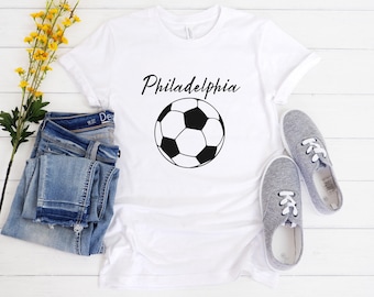 Philadelphia Soccer Women's T-Shirt; Philadelphia Shirt, Philly Sports T-Shirt, Soccer Shirt, Philadelphia Soccer T-Shirt