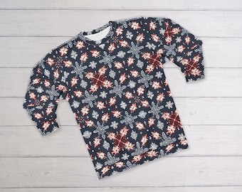 Ugly Christmas Sweater (Sweatshirt); Retro Christmas Sweatshirt, Vintage Holiday Design, Snowflakes/Christmas Tree/Reindeer Sweater, 16 1