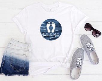 Feet in the Water Women's T-Shirt; Summer Shirt, Ocean Tee, Swimming T-Shirt, Water T-shirt, Pool T-Shirt, Waves, Tshirt Gift, Graphic Shirt