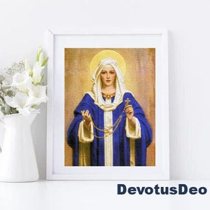Onze-Lieve-Vrouw van de Rozenkrans - Kamers - Afdrukbaar katholiek muurdecor