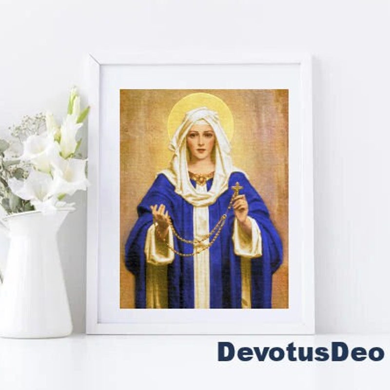 Mary Rosary Images Etsy