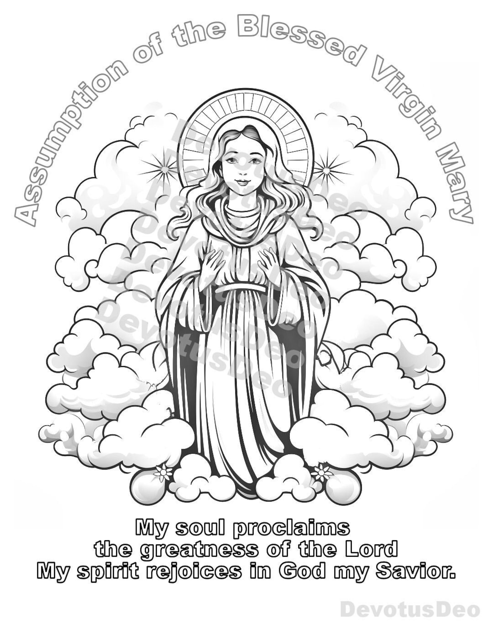 Catholic Coloring Page Assumption - Il 1588xN.5109017136 1qqk 