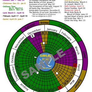 Printable 2025 Liturgical Calendar, Downloadable Catholic Worksheet Etsy