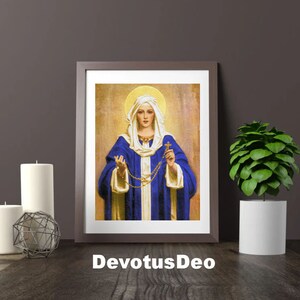 Our Lady of the Rosary - Chambers- Printable Catholic Wall Decor - Etsy