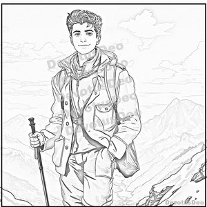 Saint Pier Giorgio Frassati Catholic Coloring Page, Christian, Instant Download, Printable