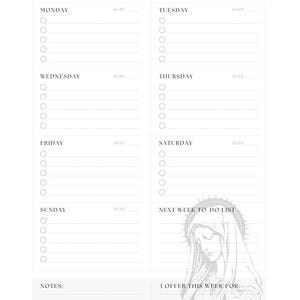 May include: A weekly planner with the text "WEEKLY PLANNER" at the top. The planner includes sections for each day of the week, a "Next Week To Do List," and a space for notes. The week of September 2026 is featured.