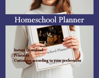 2026 2027 Homeschool Planner: Catholic, Lesson Plan, Organizer, Schedule (Printable PDF)