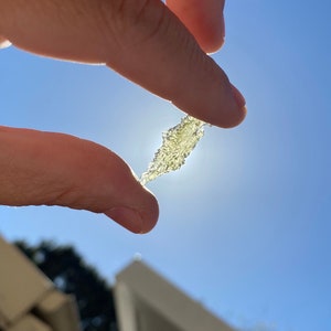 A Grade Genuine Moldavite - 1 Gram Super Rare Tektite from The Czech Republic (E197)