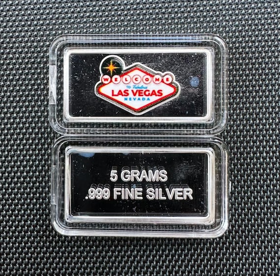 5グラム 999 純銀地金バー（カプセル入り） - ラスベガス、米国