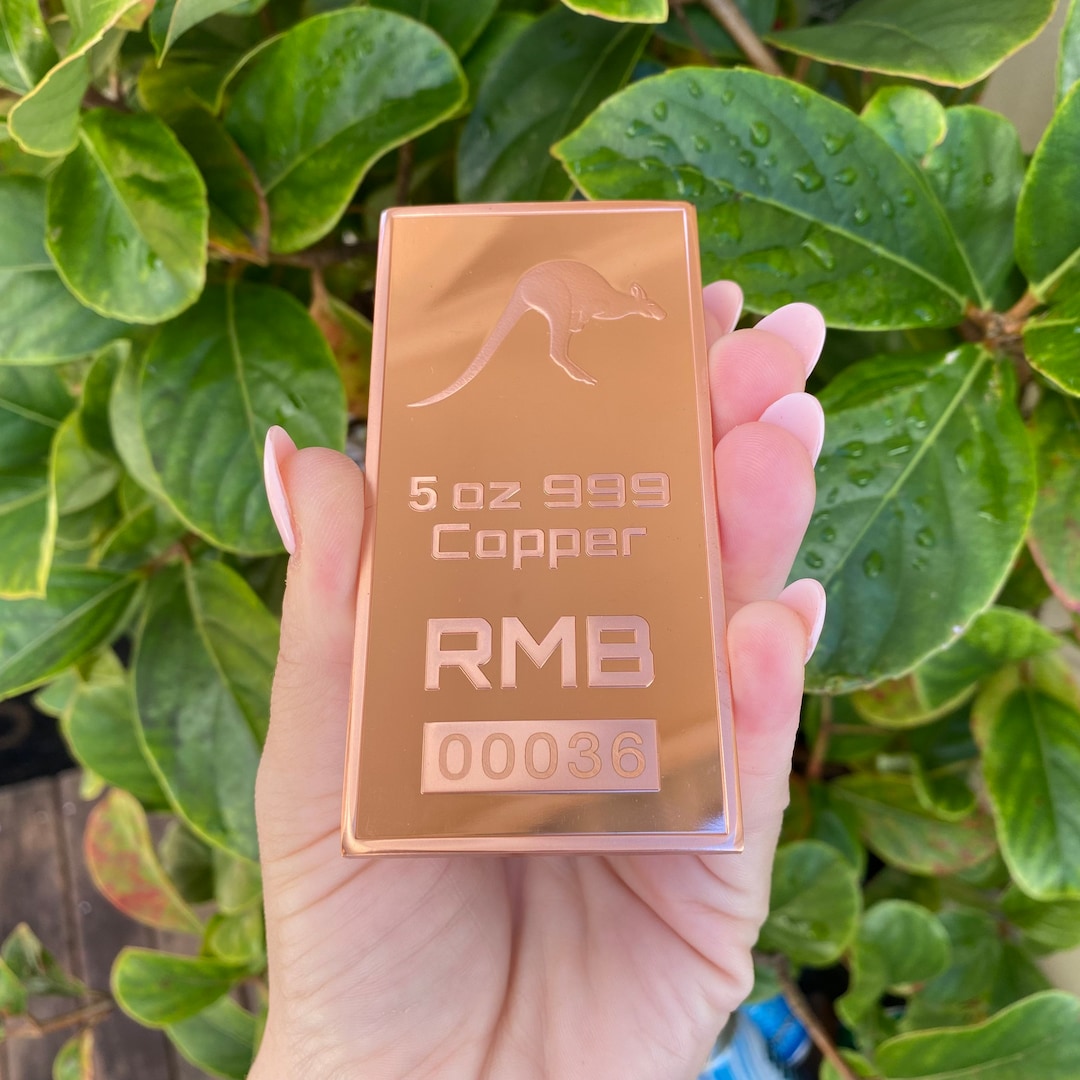 LARGE 5oz 999 Copper Bullion Bar the Kangaroo by Rmb Etsy