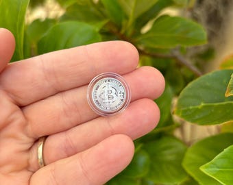 Silver Star Australia 1 Gram Pure 999 Silver Bullion Coin - Bitcoin