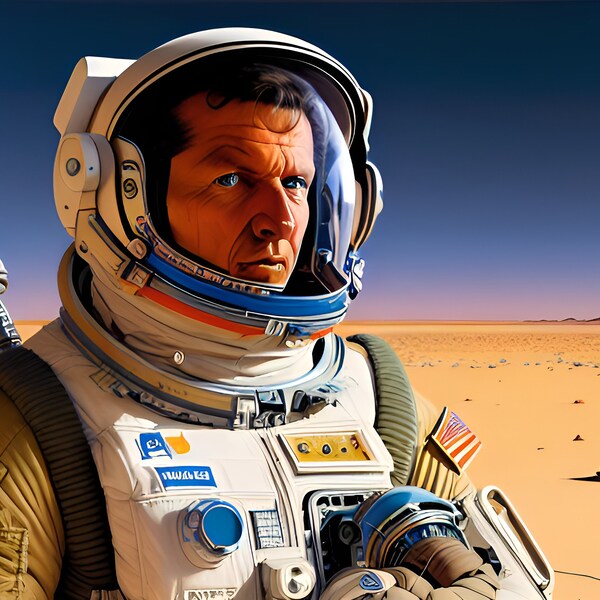 Cosmonaut in the desert