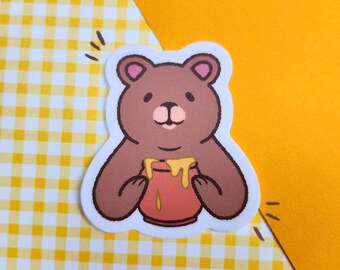 Teddy Bear Waterproof Vinyl Sticker